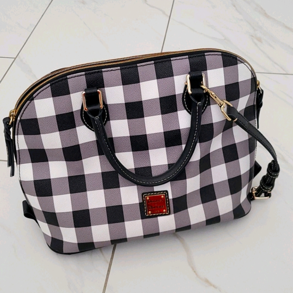 Dooney & bourke buffalo check satchel handbag